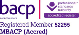 Official logo of Val Freeman as an Accredited Counsellor of the BACP (British Association of Counselling and Psychotherapy)